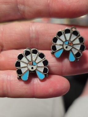 Zuni Cachina Non Pearced Earrings.